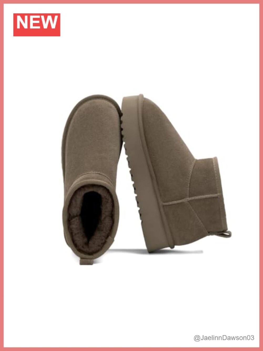 Suede Ankle Snow Boots Cozy Faux Fur Lined Water Repellent Winter Booties